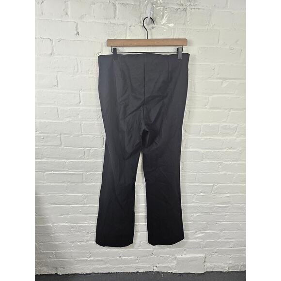 Joie Women's Wide Leg Casual Pants Mid Rise Regular-Fit Solid Black Size 12 - Picture 2 of 5